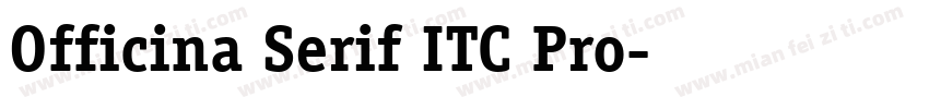 Officina Serif ITC Pro字体转换
